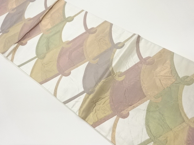 瓦模様織出し袋帯